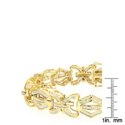 Modern Solid 10K Yellow Gold Men's Baguette Diamonds Bracelet 7.95ct -Its Hot Jewelry Shop solid gold mens baguette diamonds bracelet 795ct p 5901 rulerye