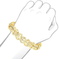 Modern Solid 10K Yellow Gold Men's Baguette Diamonds Bracelet 7.95ct -Its Hot Jewelry Shop solid gold mens baguette diamonds bracelet 795ct p 5901bod
