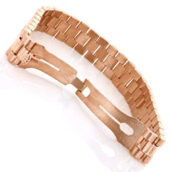 Solid 18K Rose Gold Men's Bracelet Rolex Style -Its Hot Jewelry Shop solid gold mens bracelet rolex style 18k white gold rose gold yellow gold backro