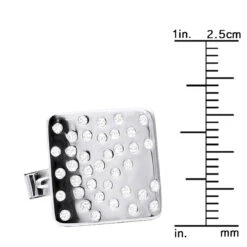 Square Men's Diamond Cufflinks 0.4ct 14K White Gold -Its Hot Jewelry Shop square mens diamond cufflinks 04ct 14k yellow rose or white gold ruler