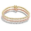 Stackable Round Diamond Tennis Bracelet 10K Gold 4.5ct