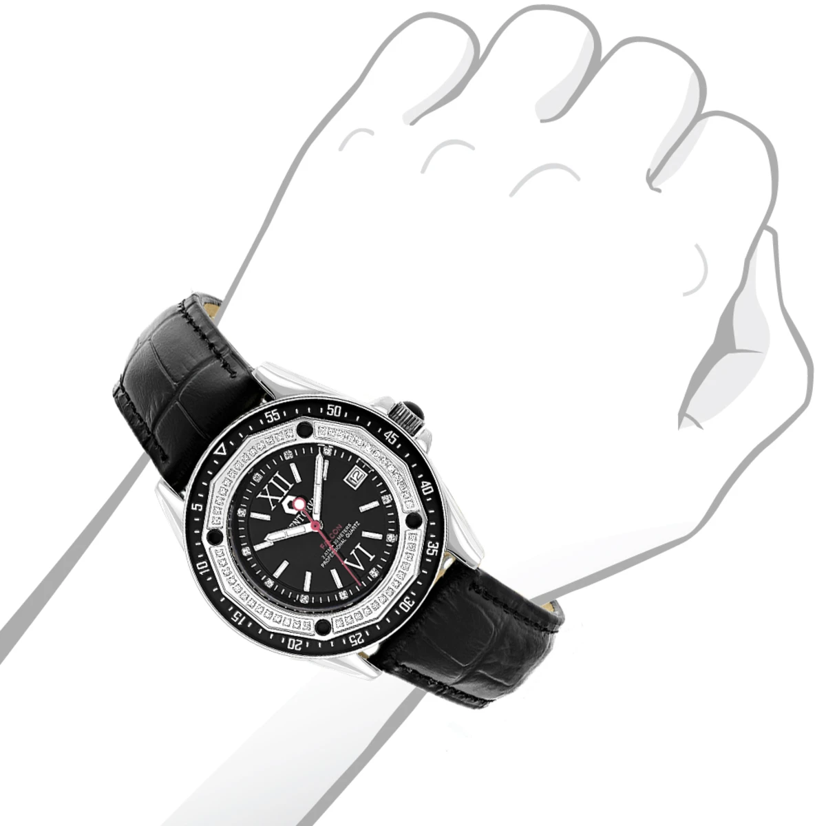 Stainless Steel Diamond Watch By Centorum Falcon 0.5ct 5 Stainless Steel Diamond Watch By Centorum Falcon 0.5ct - Image 3