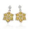 Star Dangle Earrings With White And Yellow Diamonds 0.80ct 14K Yellow Gold 2 Star Dangle Earrings With White And Yellow Diamonds 0.80ct 14K Yellow Gold -Its Hot Jewelry Shop star dangle earrings with white and yellow diamonds 080ct 14k 1