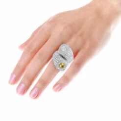 Statement 18K White Gold 13 Carat Unique Diamond Cocktail Ring For Women -Its Hot Jewelry Shop statement 18k gold 13 carat unique diamond cocktail ring for women 870109 bodwh