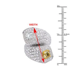 Statement 18K White Gold 13 Carat Unique Diamond Cocktail Ring For Women -Its Hot Jewelry Shop statement 18k gold 13 carat unique diamond cocktail ring for women 870109 rulerwh