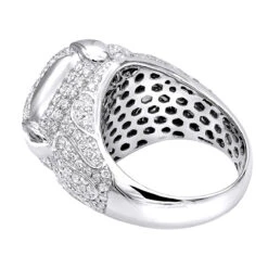 Statement Men's 14K White Gold 3.25ct Diamond Ring By Luxurman 17 Statement Men's 14K White Gold 3.25ct Diamond Ring By Luxurman -Its Hot Jewelry Shop statement mens diamond rings sale 14k gold luxurman 3 25ct ring backwh