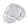 Statement Men's 14K White Gold 3.25ct Diamond Ring By Luxurman