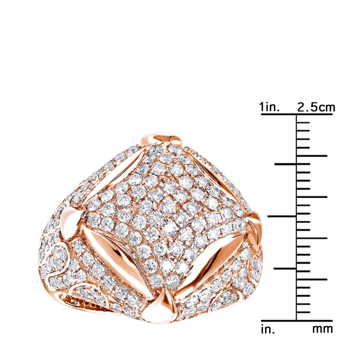 Statement Men's 14K White Gold 3.25ct Diamond Ring By Luxurman 14 Statement Men's 14K White Gold 3.25ct Diamond Ring By Luxurman - Image 12