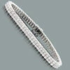 Sterling Silver 2 Row Diamond Bracelet 0.40ct -Its Hot Jewelry Shop sterling silver 2 row diamond bracelet 040ct 1