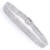 Sterling Silver 3 Row Diamond Bracelet 0.5ct