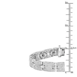 Sterling Silver Men's Diamond Bracelet 3.5 Ct 10 Sterling Silver Men's Diamond Bracelet 3.5 Ct -Its Hot Jewelry Shop sterling silver bracelets mens diamond bracelet 397ct p 35867 ruler