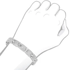 Sterling Silver Men's Diamond Bracelet 3.5 Ct 9 Sterling Silver Men's Diamond Bracelet 3.5 Ct -Its Hot Jewelry Shop sterling silver bracelets mens diamond bracelet 397ct p 35867bod