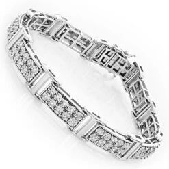 Sterling Silver Diamond Bracelet 0.6ct 8 Sterling Silver Diamond Bracelet 0.6ct -Its Hot Jewelry Shop sterling silver diamond bracelet 028ct p 41415 backwh