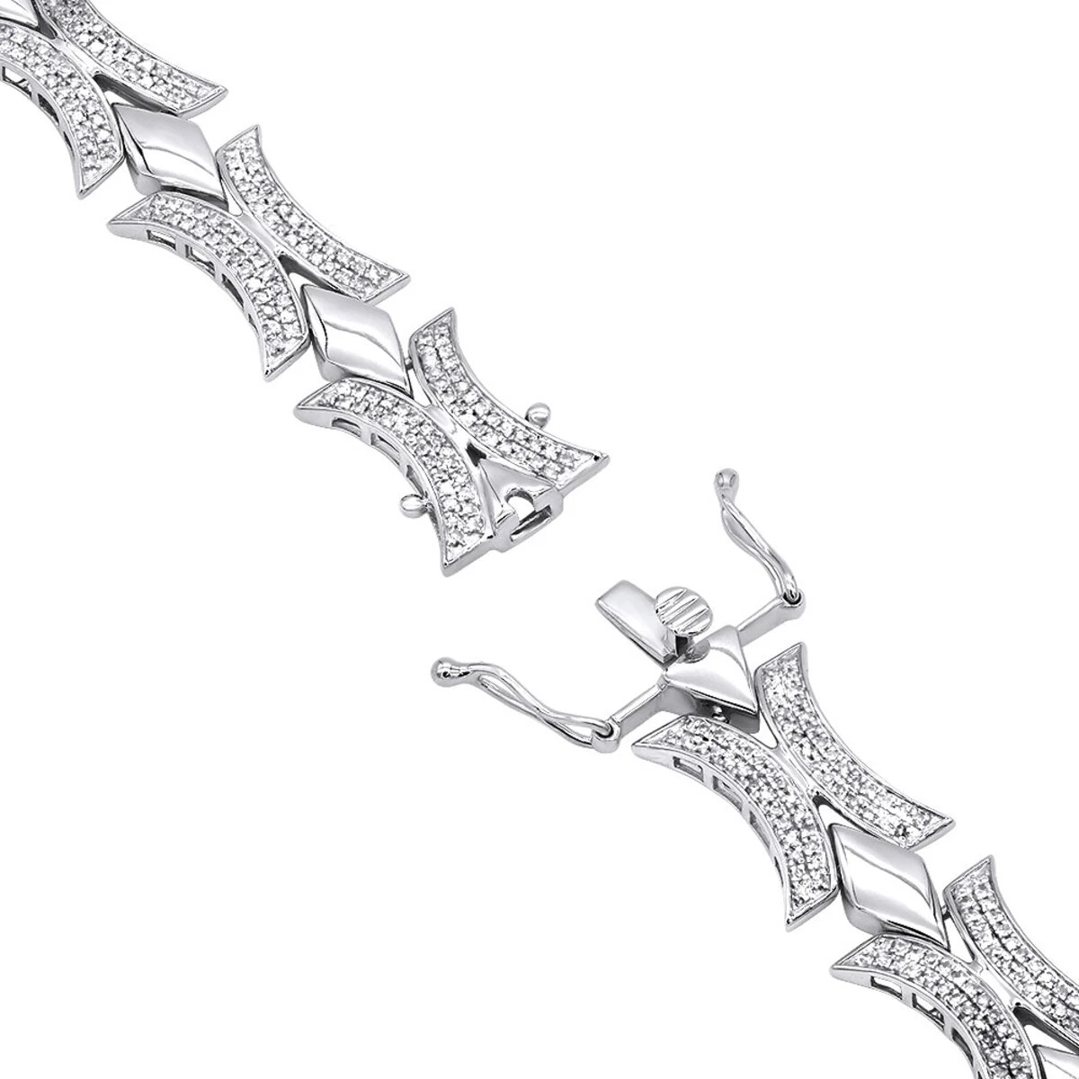 Sterling Silver Diamond Bracelet 1.96ct 4 Sterling Silver Diamond Bracelet 1.96ct - Image 2