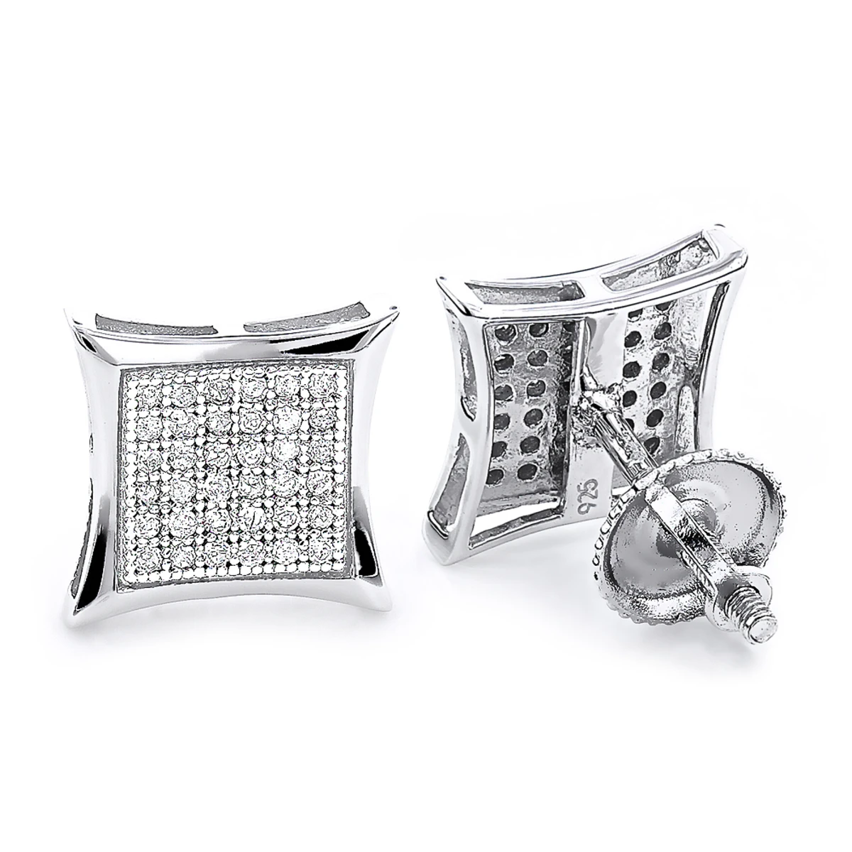 Sterling Silver Diamond Earrings 0.29ct Studs 3 Sterling Silver Diamond Earrings 0.29ct Studs