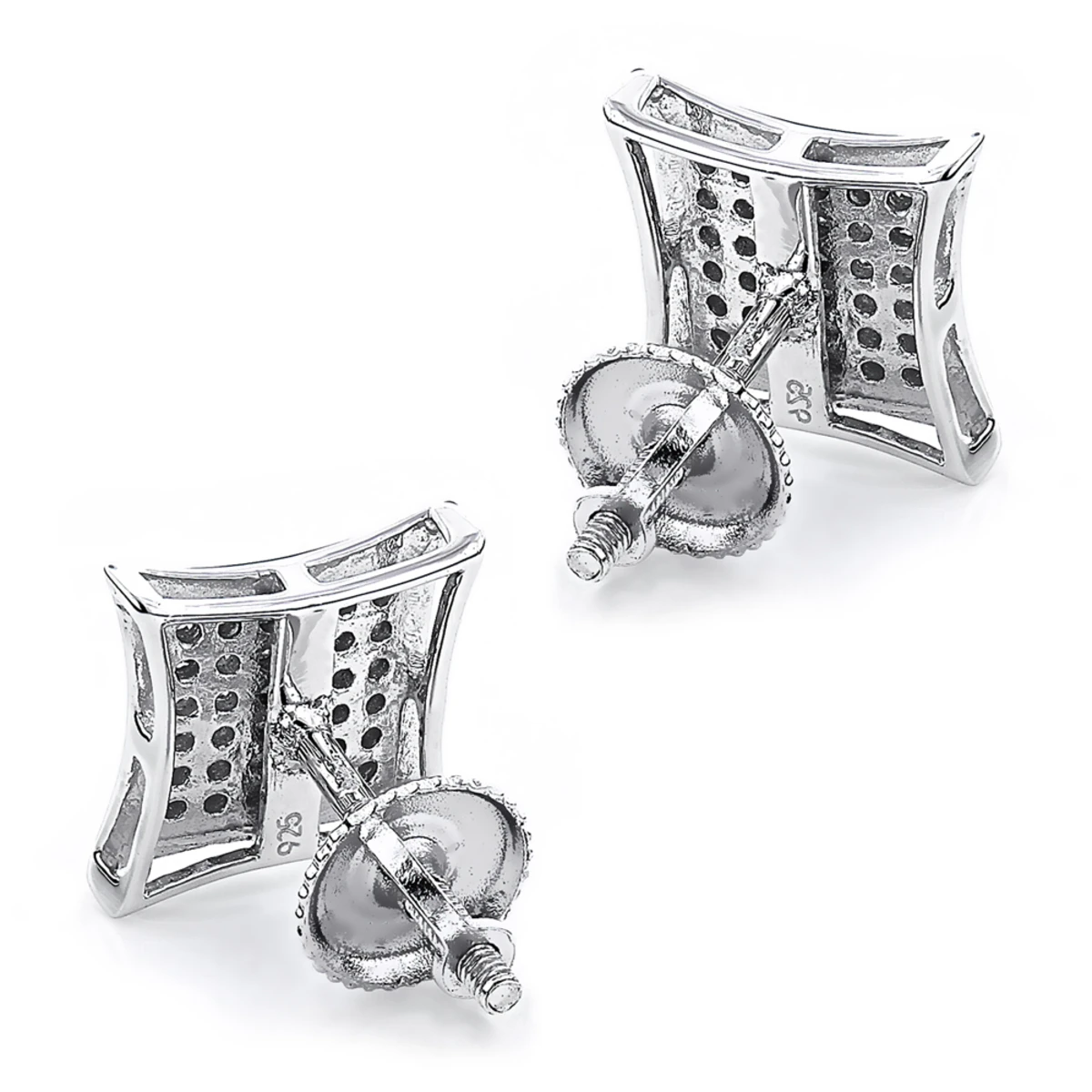 Sterling Silver Diamond Earrings 0.29ct Studs 4 Sterling Silver Diamond Earrings 0.29ct Studs - Image 2