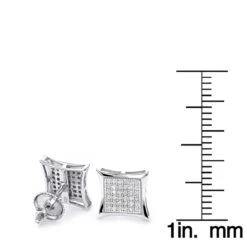 Sterling Silver Diamond Earrings 0.29ct Studs 9 Sterling Silver Diamond Earrings 0.29ct Studs -Its Hot Jewelry Shop sterling silver diamond earrings 029ct studs p 44739 rulerwh