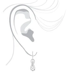 Sterling Silver Diamond Infinity Hook Earrings Luxurman Love Quotes -Its Hot Jewelry Shop sterling silver diamond infinity hook earrings luxurman love quotes bod