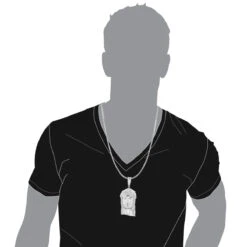 Sterling Silver Diamond Jesus Face Pendant 0.84ct -Its Hot Jewelry Shop sterling silver diamond jesus face pendant 084ct bodwh