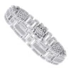 Sterling Silver Men's Diamond Bracelet 2.19ct 1 Sterling Silver Men's Diamond Bracelet 2.19ct -Its Hot Jewelry Shop sterling silver mens diamond bracelet 219ct white