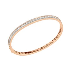 14K White Gold Thin Diamond Bangle Bracelet For Women 2.5 Carat -Its Hot Jewelry Shop thin diamond bangle bracelet for women 14k white rose yellow gold 25 carat 803206 ro