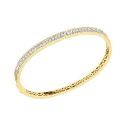 14K White Gold Thin Diamond Bangle Bracelet For Women 2.5 Carat -Its Hot Jewelry Shop thin diamond bangle bracelet for women 14k white rose yellow gold 25 carat 803206 ye