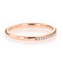 Ultra Thin Stackable Diamond Ring 0.15ct 14K Rose Gold Curved Design 10 Ultra Thin Stackable Diamond Ring 0.15ct 14K Rose Gold Curved Design -Its Hot Jewelry Shop thin stackable diamond ring 018ct 14k gold p 50046 backro