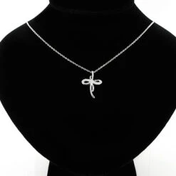 Tiny Diamond Cross Pendant 10K White Gold 0.12ct -Its Hot Jewelry Shop tiny diamond cross pendant in 10k gold 012ct 3