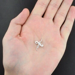 Tiny Diamond Cross Pendant 10K White Gold 0.12ct -Its Hot Jewelry Shop tiny diamond cross pendant in 10k gold 012ct 4