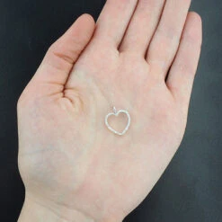 Small Diamond Heart Pendant 0.17ct 10K White Gold Charm 8 Small Diamond Heart Pendant 0.17ct 10K White Gold Charm -Its Hot Jewelry Shop tiny diamond heart pendant 017ct 10k gold charm p 49169bod