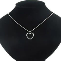 Small Diamond Heart Pendant 0.17ct 10K White Gold Charm 9 Small Diamond Heart Pendant 0.17ct 10K White Gold Charm -Its Hot Jewelry Shop tiny diamond heart pendant 017ct 10k gold charm p 49169box