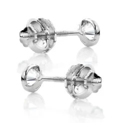 Two Carat 14K White Gold Solitaire Round Diamond Bezel Stud Earrings 6mm 11 Two Carat 14K White Gold Solitaire Round Diamond Bezel Stud Earrings 6mm -Its Hot Jewelry Shop two carat 14k gold solitaire round diamond bezel stud earrings backwh