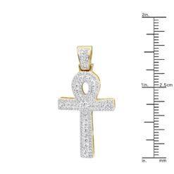 Unique 1 Carat Diamond Cross Pendant Egyptian Ankh Symbol Of Life 14K Yellow Gold -Its Hot Jewelry Shop unique 1 carat diamond cross pendant egyptian ankh symbol of life 14k gold rulerye