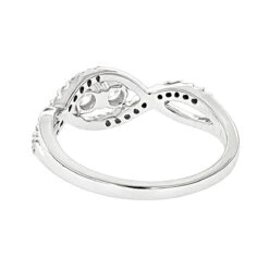Unique 14K White Gold 2 Stone Diamond Infinity Ring For Women By Luxurman 0.4ct -Its Hot Jewelry Shop unique 14k gold 2 stone diamond infinity ring for women by luxurman 04ct backwh