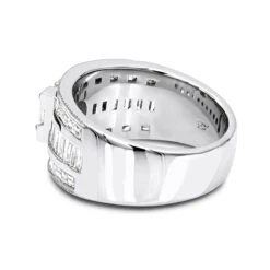 Unique 14K White Gold Baguette & Round Diamond Engagement Ring 2.75ct By Luxurman 11 Unique 14K White Gold Baguette & Round Diamond Engagement Ring 2.75ct By Luxurman -Its Hot Jewelry Shop unique 14k gold baguette round diamond engagement ring 275ct by luxurman backwh