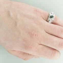 Unique 14K White Gold Men's Designer White And Black Diamond Ring 2.02ct 7 Unique 14K White Gold Men's Designer White And Black Diamond Ring 2.02ct -Its Hot Jewelry Shop unique 14k gold designer black diamond ring 202ct p 6192bod