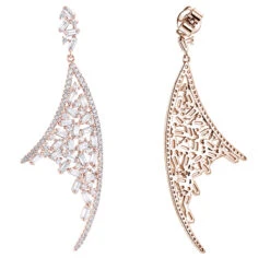 Unique 14K White Gold Designer Diamond Earrings 3.3ct -Its Hot Jewelry Shop unique 14k gold designer diamond earrings 33ct ro