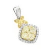 Unique 14K White Gold Designer White Yellow Diamond Women's Pendant By Luxurman 2 Unique 14K White Gold Designer White Yellow Diamond Women's Pendant By Luxurman -Its Hot Jewelry Shop unique 14k gold designer white yellow diamond womens pendant by luxurman mainwh
