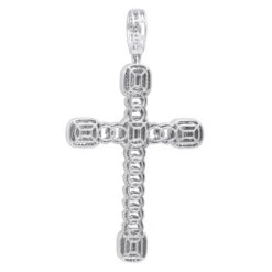 Unique 14K White Gold Large Cuban Link Cross Diamond Pendant For Men 2.5ct 3 Inch 11 Unique 14K White Gold Large Cuban Link Cross Diamond Pendant For Men 2.5ct 3 Inch -Its Hot Jewelry Shop unique 14k gold large cuban link cross diamond pendant for men 25ct 3 inch 803174 backwh