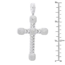 Unique 14K White Gold Large Cuban Link Cross Diamond Pendant For Men 2.5ct 3 Inch 13 Unique 14K White Gold Large Cuban Link Cross Diamond Pendant For Men 2.5ct 3 Inch -Its Hot Jewelry Shop unique 14k gold large cuban link cross diamond pendant for men 25ct 3 inch 803174 rulerwh