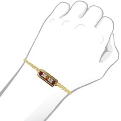 Unique 14K Yellow Gold Ruby Citrine Garnet Gemstone & Diamond Bracelet For Women 1.75ct -Its Hot Jewelry Shop unique 14k gold ruby citrine garnet gemstone diamond bracelet for women 175ct 000978 bodye