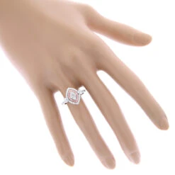 Unique 14K White Gold White Pink Diamond Ring For Women Marquise Hearts Design 12 Unique 14K White Gold White Pink Diamond Ring For Women Marquise Hearts Design -Its Hot Jewelry Shop unique 14k gold white pink diamond ring for women marquise hearts design bodwh