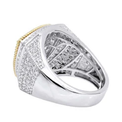 Unique 14K White Gold Cross Diamond Ring For Men By Luxurman 1.5ct -Its Hot Jewelry Shop unique 14k yellow white gold cross diamond ring for men by luxurman 1 5ct backwh