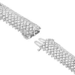 Unique 18K White Gold Ladies Diamond Bracelet 14.6ct G/VS By Luxurman -Its Hot Jewelry Shop unique 18k gold ladies diamond bracelet 146ct gvs by luxurman backwh