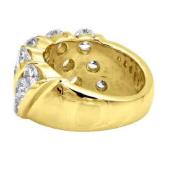 Unique 3 Carat Women's Diamond Wedding Band 18K White Gold Anniversary Ring 14 Unique 3 Carat Women's Diamond Wedding Band 18K White Gold Anniversary Ring -Its Hot Jewelry Shop unique 3 carat diamond womens diamond wedding band 18k gold anniversary ring 000910 back yellow