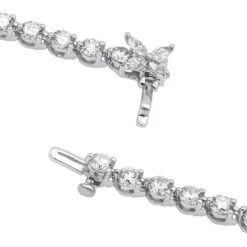 Unique 6 Carat VS Diamond Tennis Bracelet For Women 18K White Gold Flower Clasp -Its Hot Jewelry Shop unique 6 carat vs diamond tennis bracelet for women 18k gold flower clasp 407100 backwh