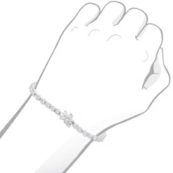 Unique 6 Carat VS Diamond Tennis Bracelet For Women 18K White Gold Flower Clasp -Its Hot Jewelry Shop unique 6 carat vs diamond tennis bracelet for women 18k gold flower clasp 407100 bodwh
