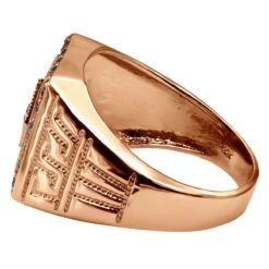 14K White Gold Unique Black Onyx & Blue Diamonds Statement Ring For Men 1.7 Carats 15 14K White Gold Unique Black Onyx & Blue Diamonds Statement Ring For Men 1.7 Carats -Its Hot Jewelry Shop unique blue diamonds ring for men with black onyx 17 carats 14k gold 001020b back rose