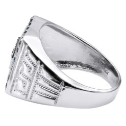 14K White Gold Unique Black Onyx & Blue Diamonds Statement Ring For Men 1.7 Carats 13 14K White Gold Unique Black Onyx & Blue Diamonds Statement Ring For Men 1.7 Carats -Its Hot Jewelry Shop unique blue diamonds ring for men with black onyx 17 carats 14k gold 001020b back white