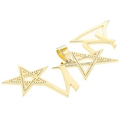 Unique Diamond Men's Pendant 14K Yellow Gold 2ct -Its Hot Jewelry Shop unique custom diamond mens pendant in 14k gold 2ct backye